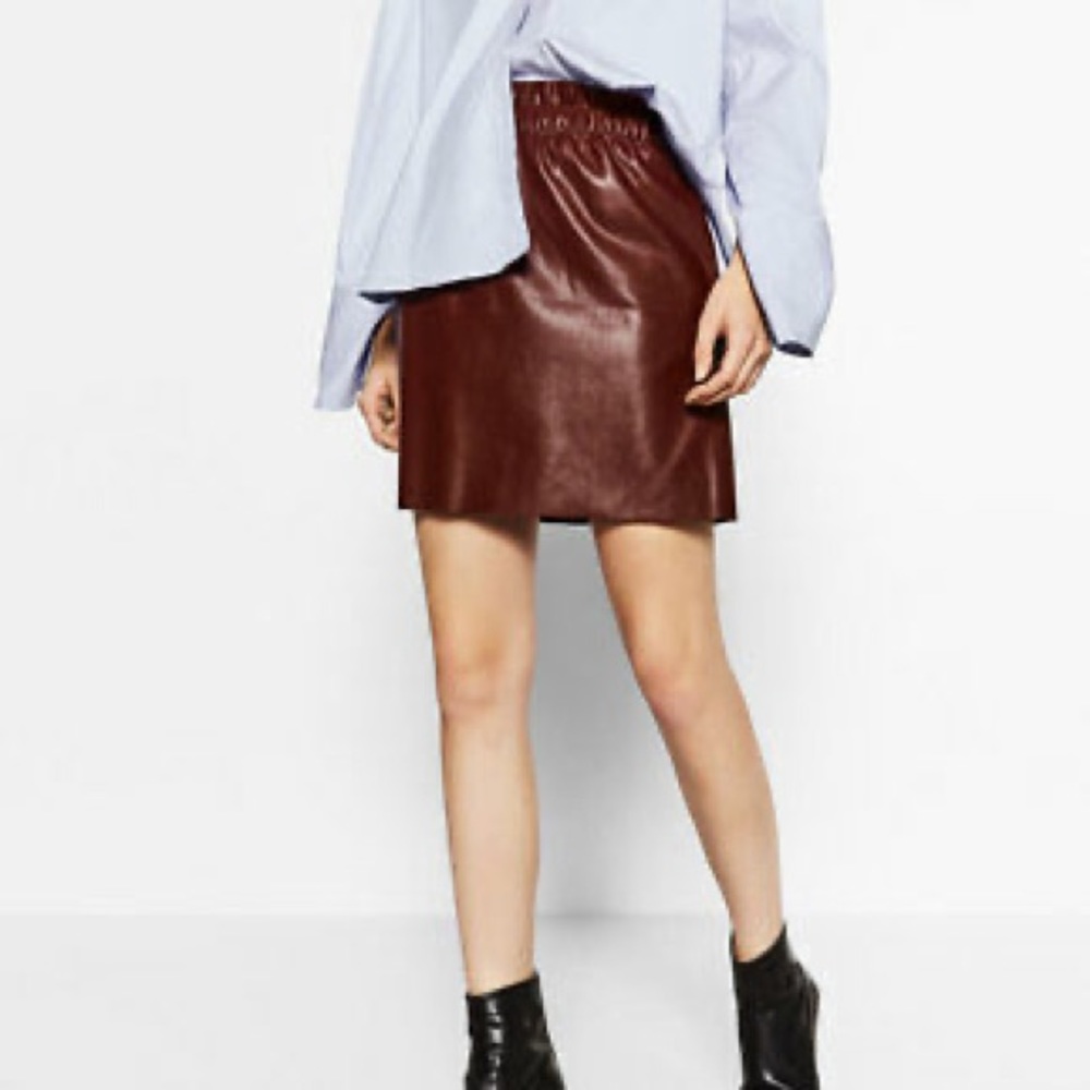 Zara Faux Leather Skirt